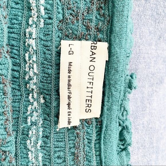 Urban Outfitters teal smocked embroidered tube top Sz L - Picture 5 of 5